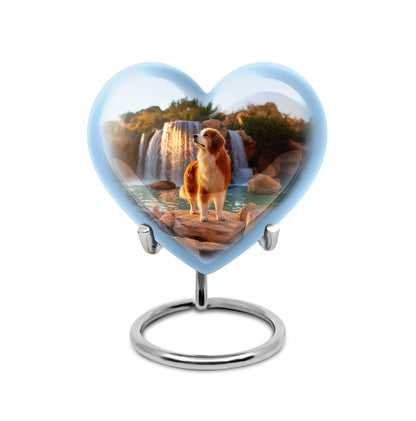 Personalized Blue Sovereign Dog Cremation Urns for Human Ashes - 10-inch, 200 cu in - Yatskia
