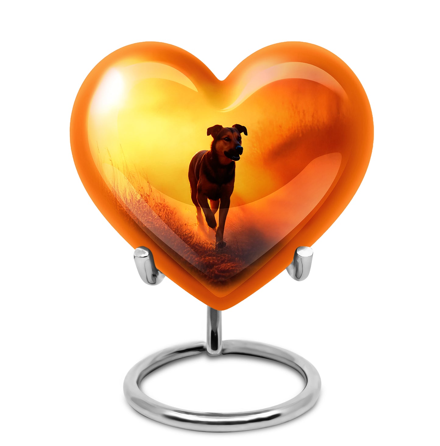 Personalized Gold Revered Dog Cremation Urns for Human Ashes - 10-inch, 200 cu in - Yatskia