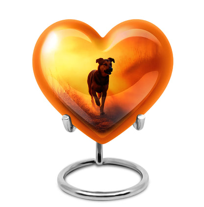 Personalized Gold Revered Dog Cremation Urns for Human Ashes - 10-inch, 200 cu in - Yatskia