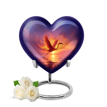 Personalized Purple Flamingo Cremation Urns for Ashes - Captivating 10-inch - Yatskia