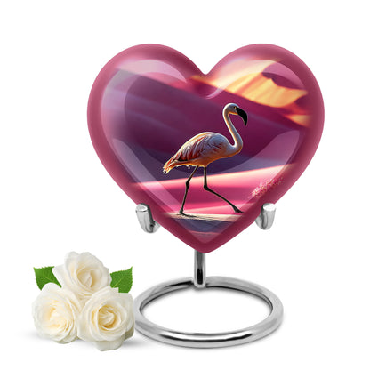 Harmonious Flamingo Cremation Urns for Human Ashes - Pink 10-inch - Yatskia