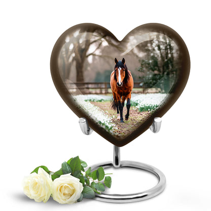 Personalized Gold Horse Cremation Urns for Ashes - Enchanting 10-inch - Yatskia