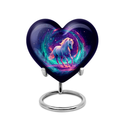 Blue Horse Sanctuary Cremation Urns for Human Ashes - 10-inch, 200 cu in - Yatskia