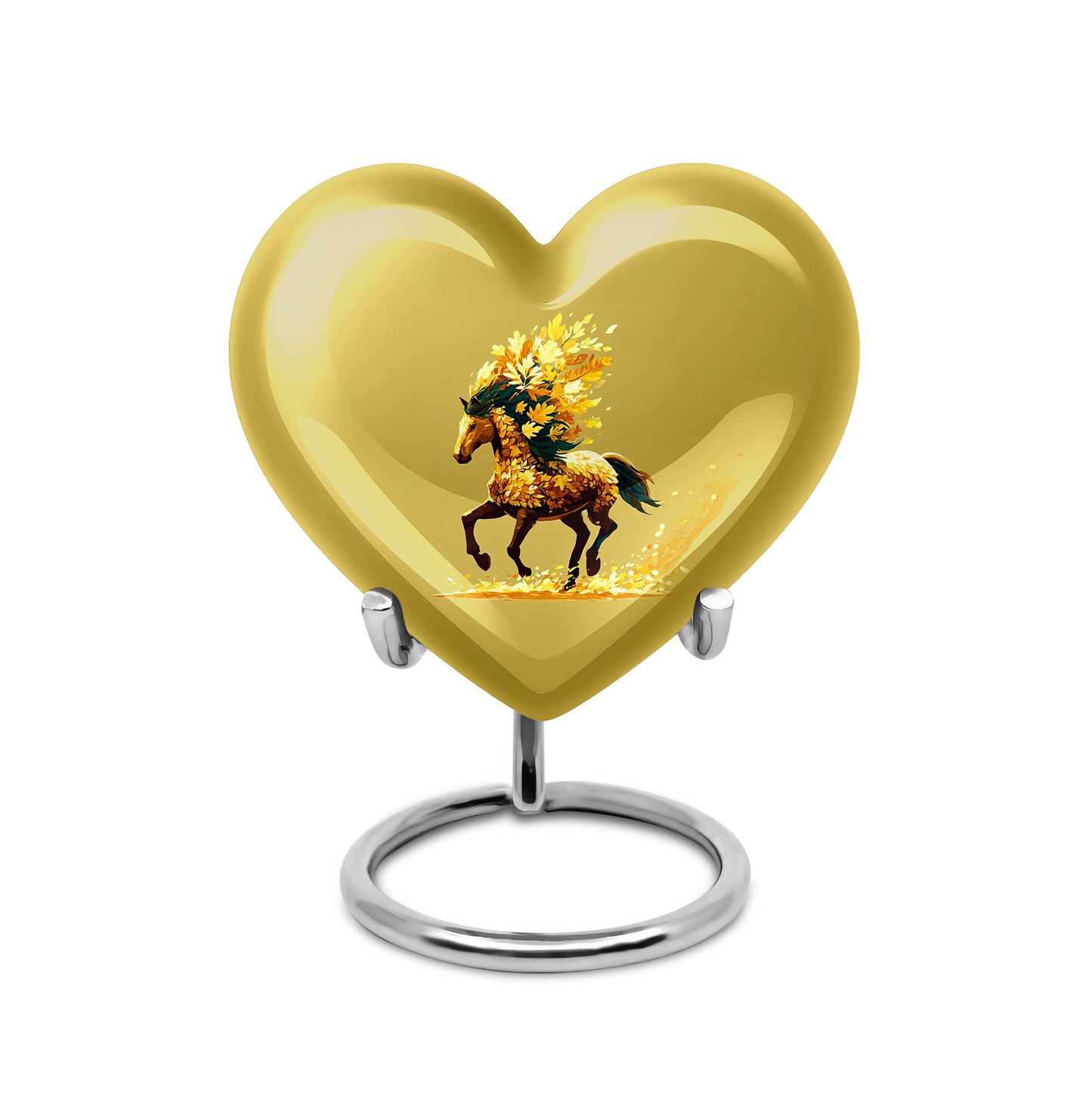Hallowed Horse Cremation Urns for Human Ashes - Gold 10-inch - Yatskia