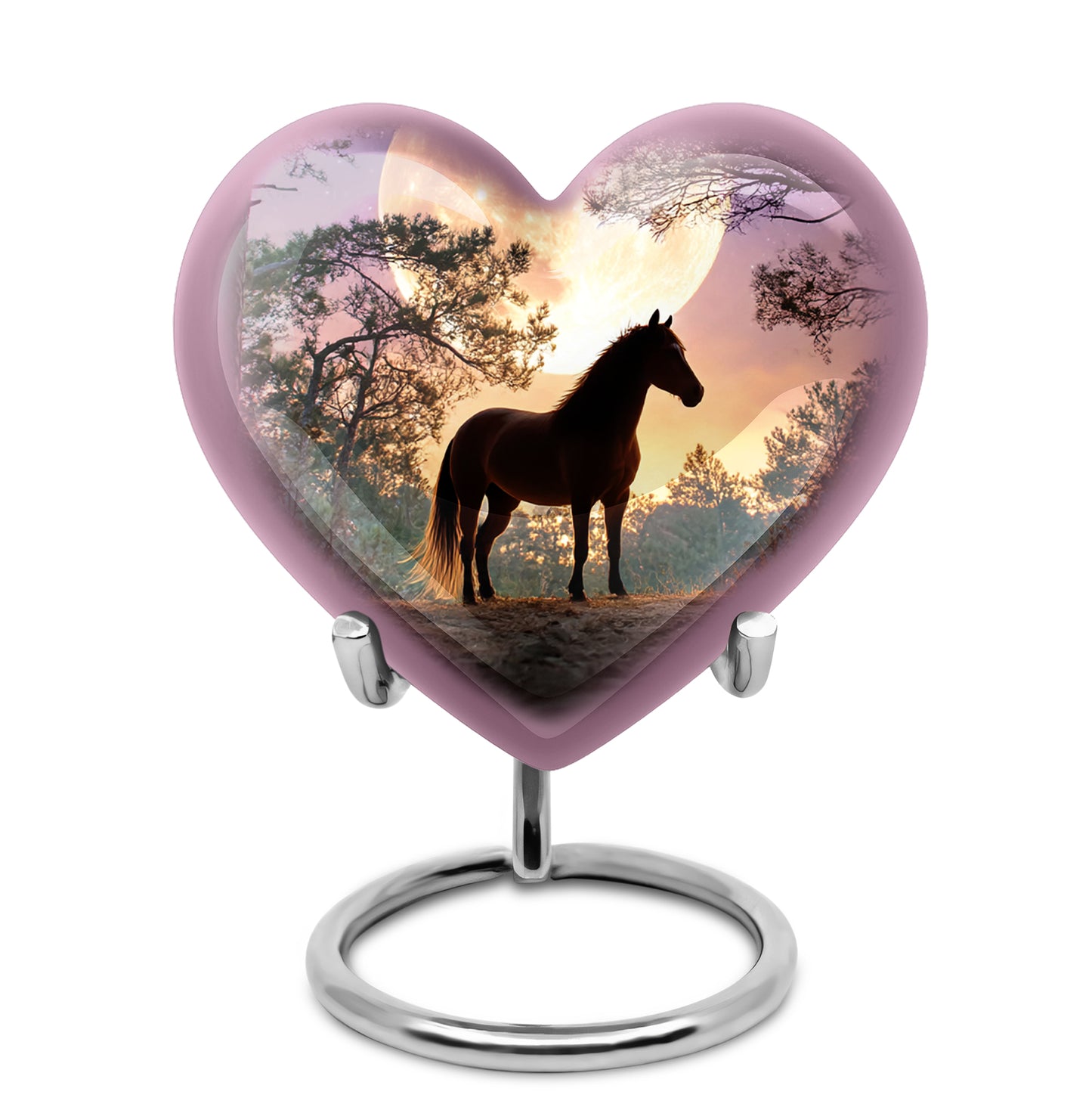 Blue Exquisite Horse Memorial Urn for Ashes - 10-inch, 200 cu in - Yatskia