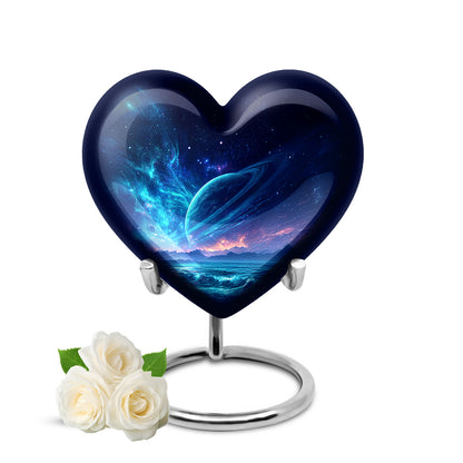 Personalized Blue Galaxy Cremation Urns for Ashes - Enchanting 10-inch - Yatskia