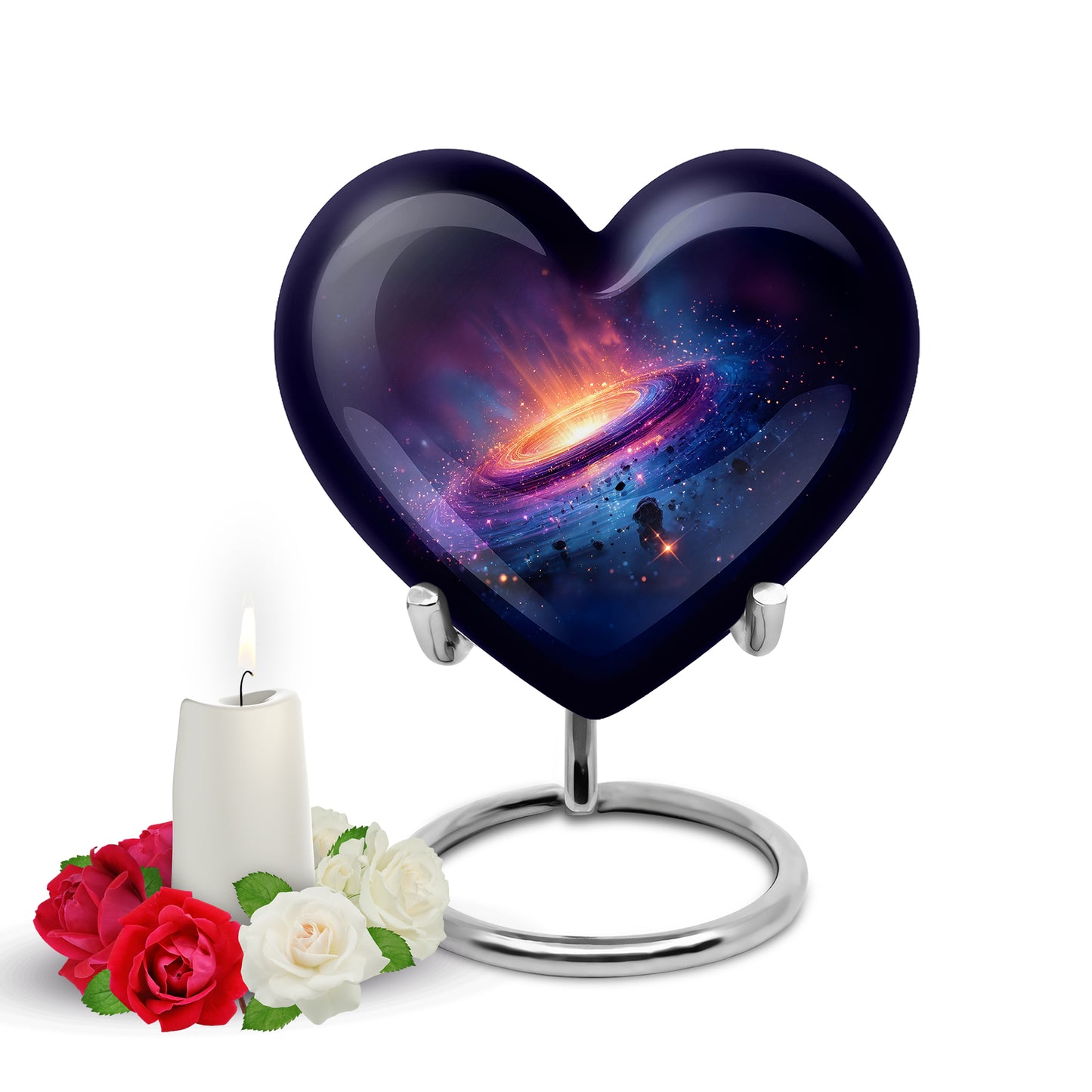 Harmonious Galaxy Cremation Urns for Human Ashes - Blue 10-inch - Yatskia