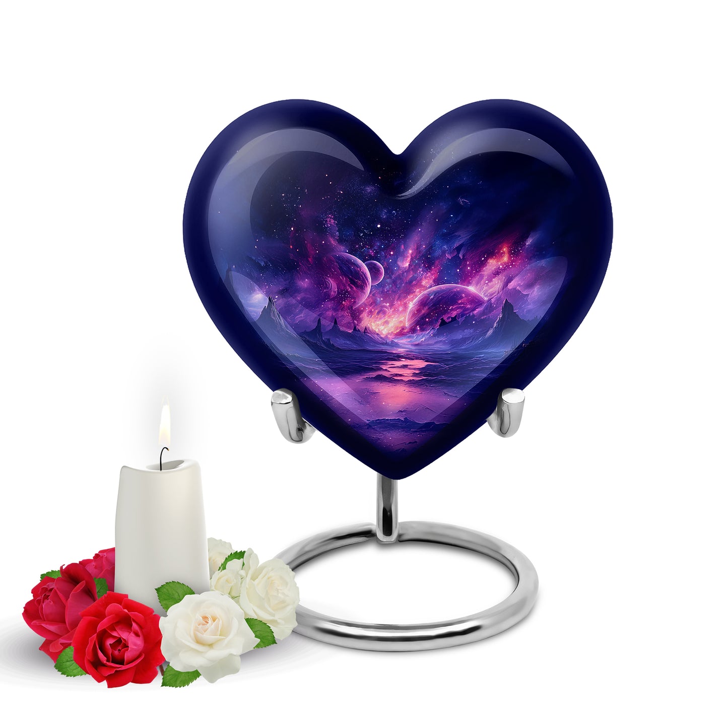 Blue Galaxy Cremation Urns - Opulent Sanctuary 10-inch, 200 cu in - Yatskia
