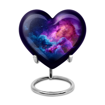 Timeless Blue Galaxy Cremation Urn for Ashes - 10-inch, 200 cu in - Yatskia