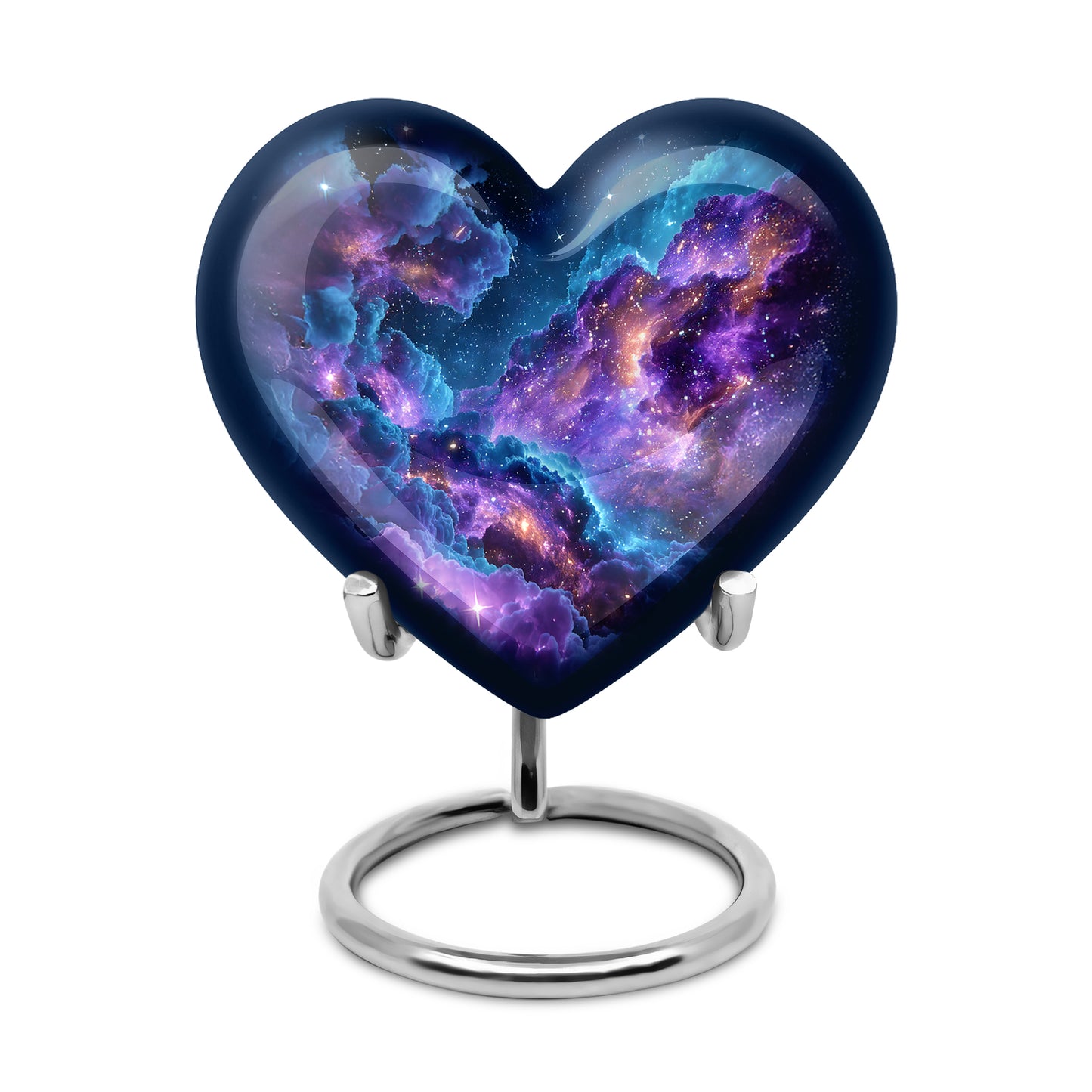 Blue Galaxy Blessing Cremation Urns for Human Ashes - 10-inch, 200 cu in - Yatskia
