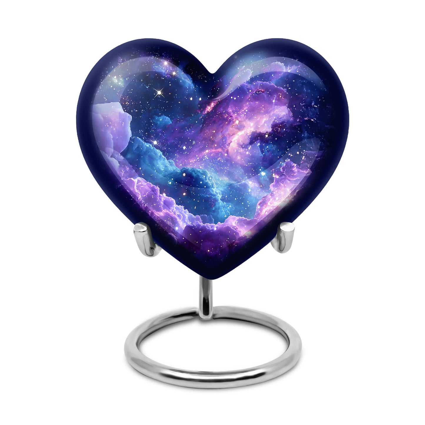 Personalized Blue Cherished Galaxy Cremation Urns for Human Ashes - 10-inch, 200 cu in - Yatskia