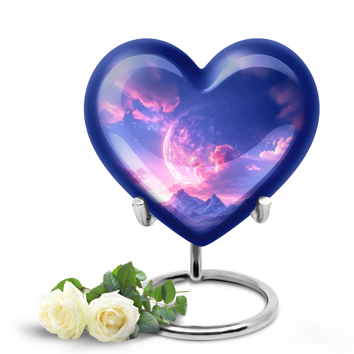 Harmonious Galaxy Cremation Urns for Human Ashes - Blue 10-inch - Yatskia