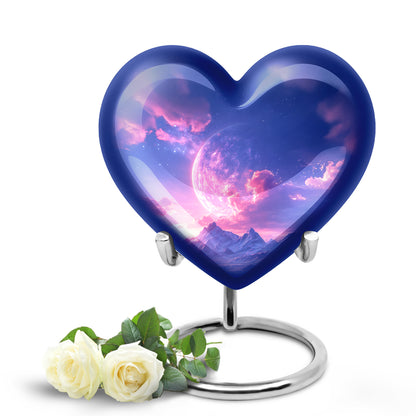 Harmonious Galaxy Cremation Urns for Human Ashes - Blue 10-inch - Yatskia