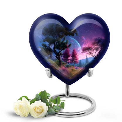 Blessed Galaxy Cremation Urns for Human Ashes - Blue 10-inch - Yatskia