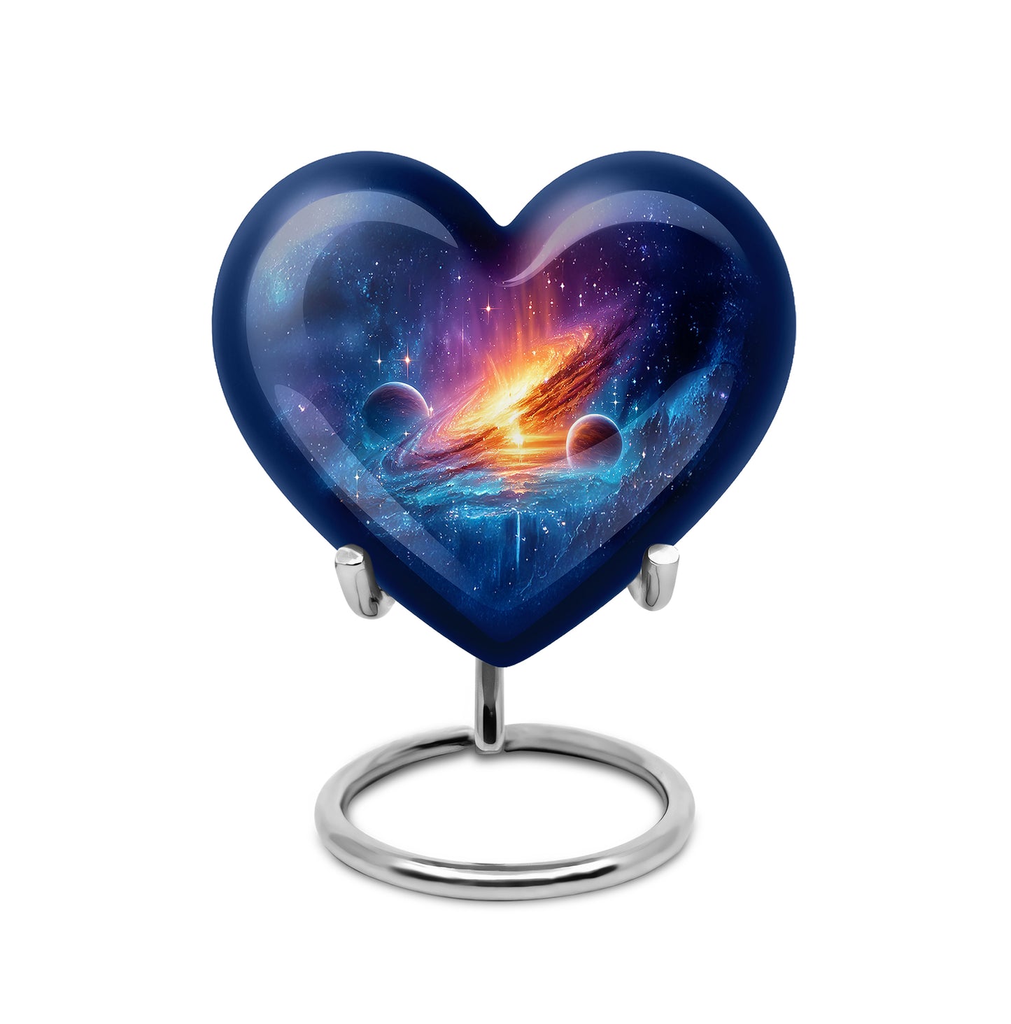 Distinguished Blue Galaxy Cremation Urn for Ashes - 10-inch, 200 cu in - Yatskia