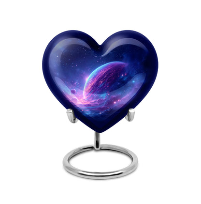 Regal Galaxy Memorial Cremation Urns - Blue 10-inch, 200 cu in - Yatskia