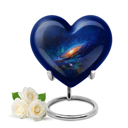 Personalized Blue Galaxy Cremation Urns for Ashes - Transcendent 10-inch - Yatskia