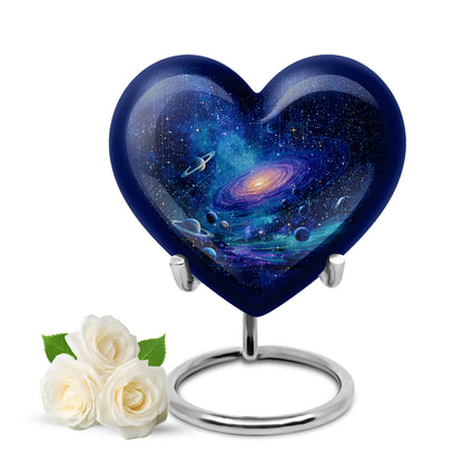 Blessed Galaxy Cremation Urns for Human Ashes - Blue 10-inch - Yatskia