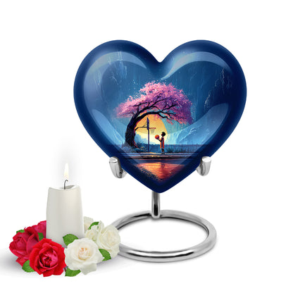 Personalized Blue Basketball Cremation Urns for Ashes - Enchanting 10-inch - Yatskia