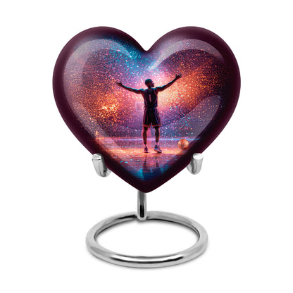 Divine Blue Basketball Cremation Urn for Ashes - 10-inch, 200 cu in - Yatskia