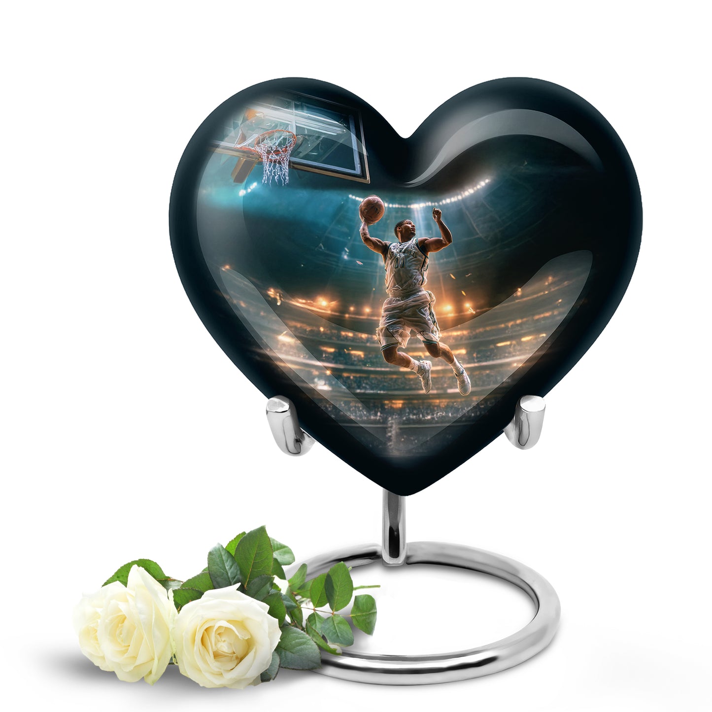 Personalized Teal Basketball Cremation Urns for Ashes - Captivating 10-inch - Yatskia