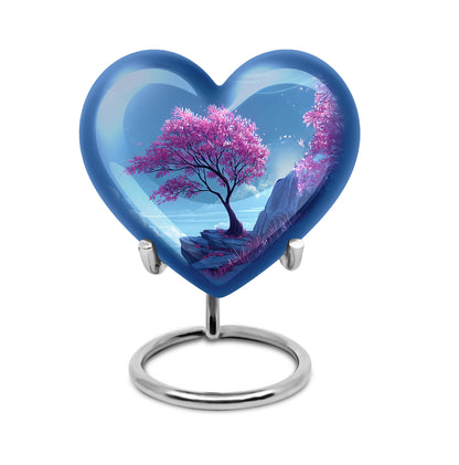 Personalized Blue Cherry Blossom Cremation Urns for Ashes - Transcendent - Yatskia
