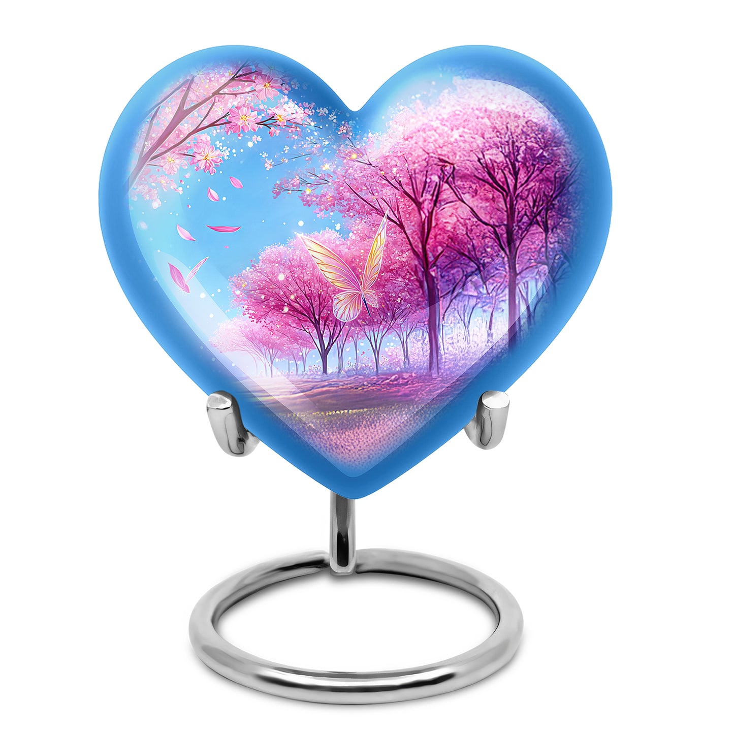Personalized Purple Cherished Cherry Blossom Cremation Urns for Human Ashes - 10-inch, 200 cu in - Yatskia
