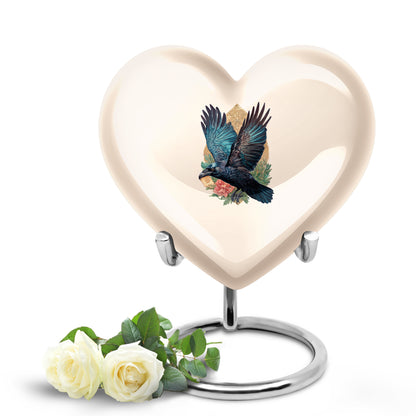 Hallowed Crow Cremation Urns for Human Ashes - Gold 10-inch - Yatskia