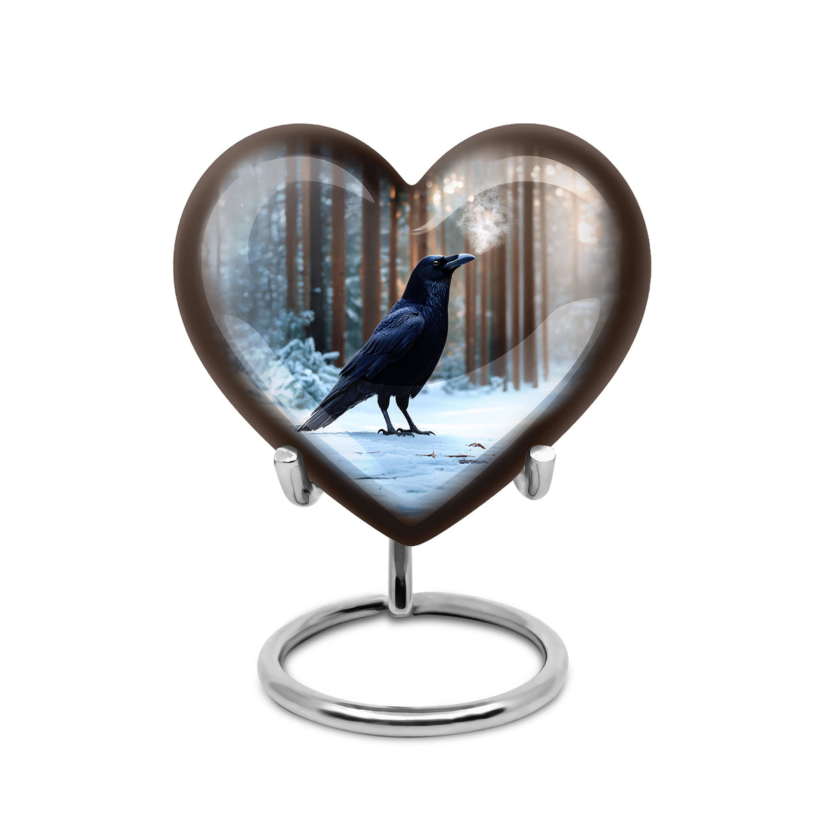 Divine Blue Crow Cremation Urn for Ashes - Yatskia