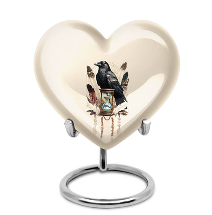 White Crow Cremation Urns - Opulent Dedication 10-inch, 200 cu in - Yatskia