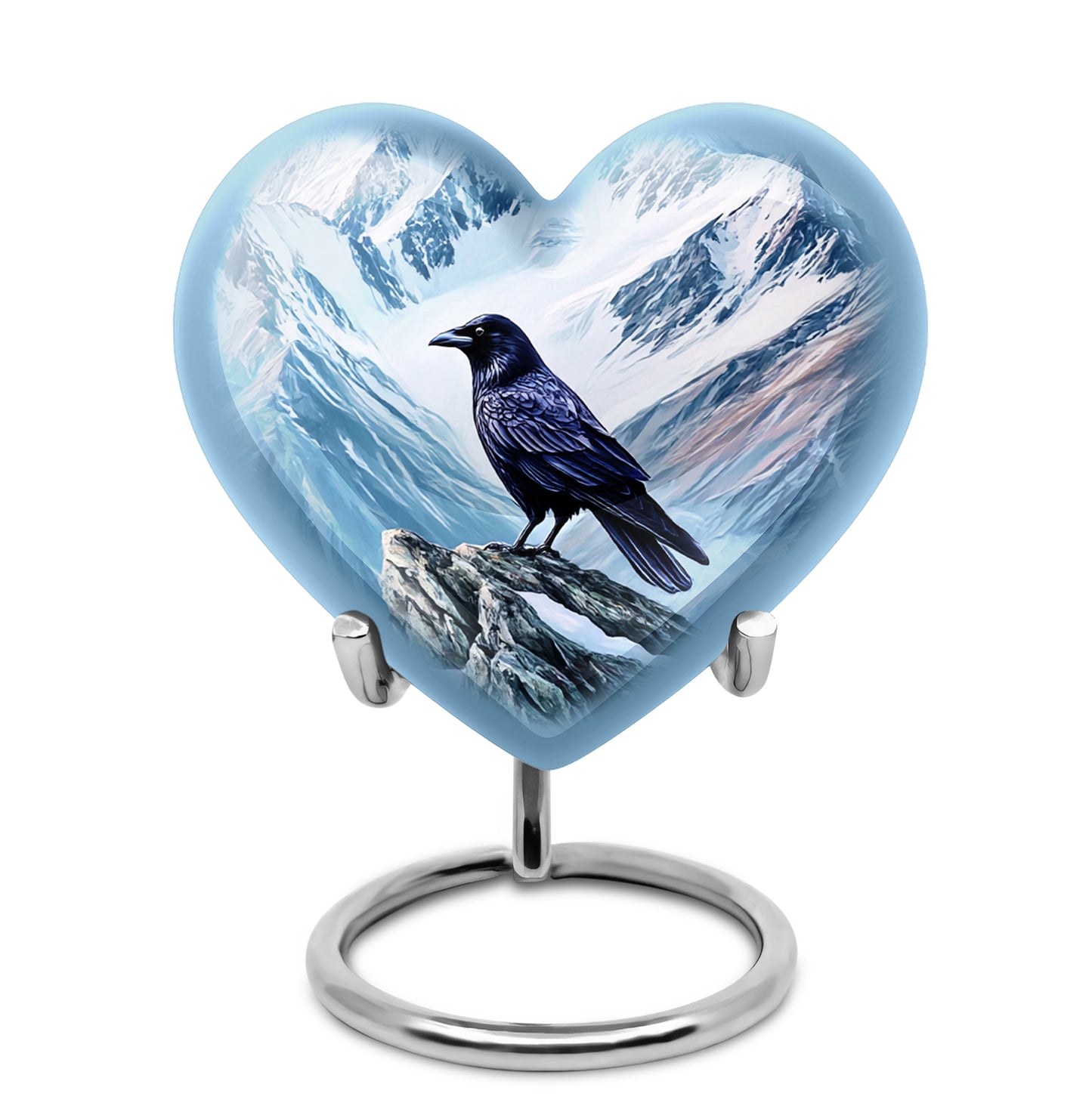 Blue Crow Cremation Urns - Enduring Memorial 10-inch, 200 cu in - Yatskia