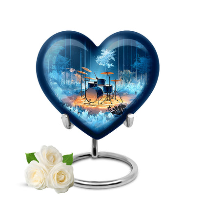 Personalized Eternal Drums Cremation Urns - Blue 10-inch, 200 cu in - Yatskia