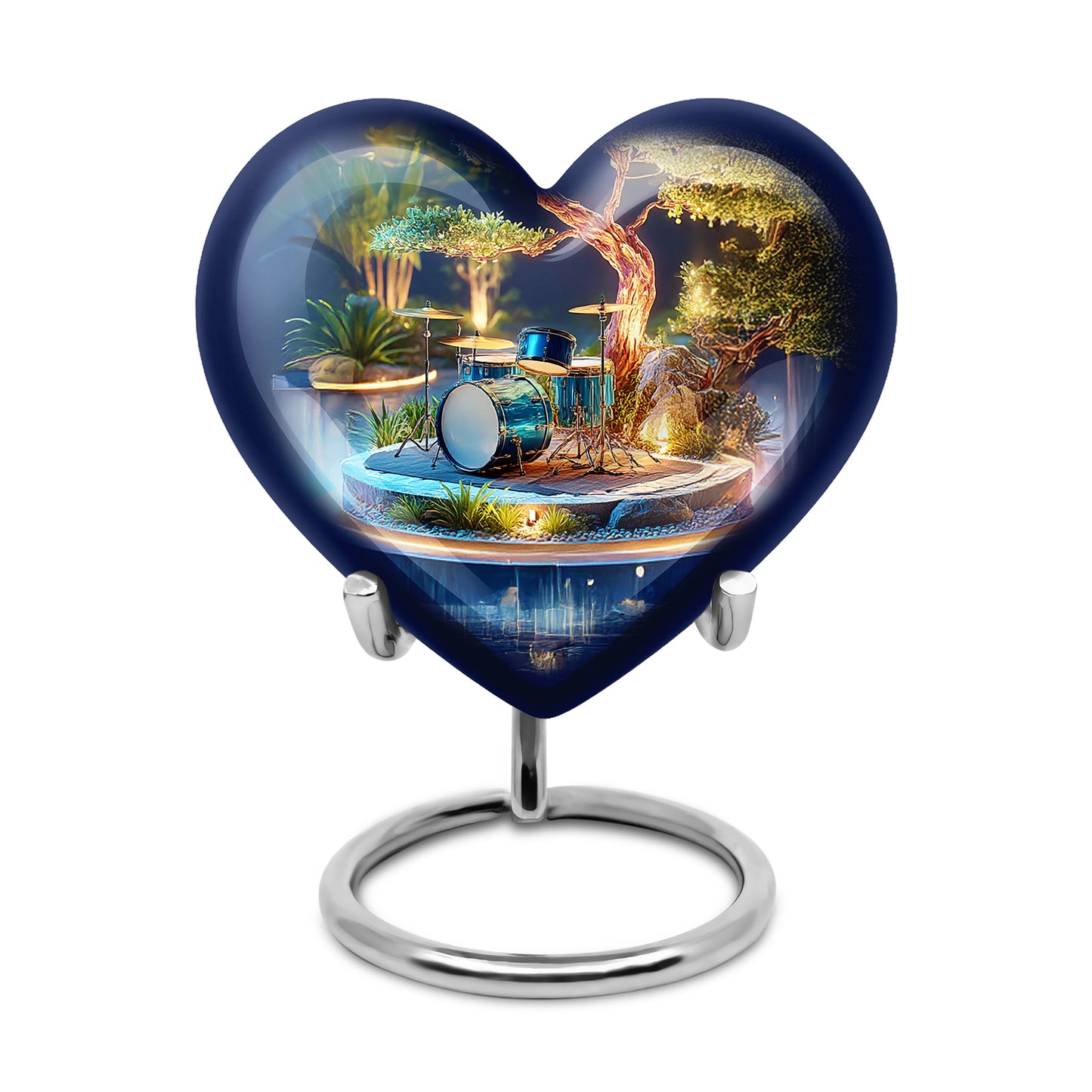 Gold Drums Cremation Urns - Opulent Legacy 10-inch, 200 cu in - Yatskia