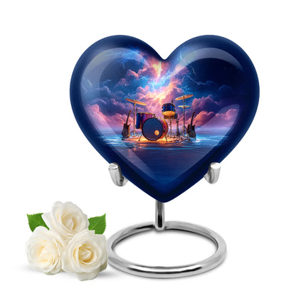 Blue Drums Cremation Urns - Honored Promise 10-inch, 200 cu in - Yatskia