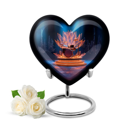 Personalized Blue Drums Cremation Urns for Ashes - Transcendent 10-inch - Yatskia