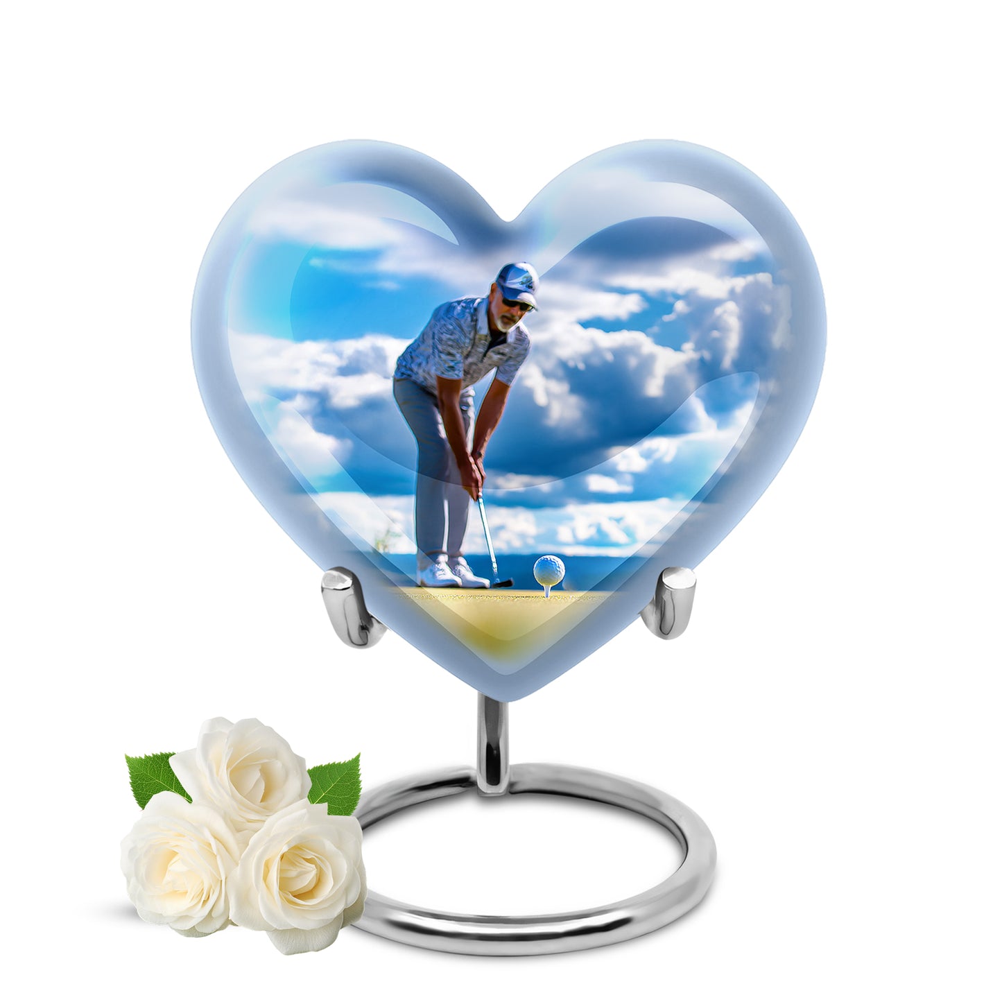 Blue Golf Legacy Cremation Urns for Human Ashes - 10-inch, 200 cu in - Yatskia