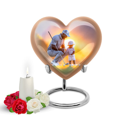 Timeless Gray Golf Cremation Urn for Ashes - 10-inch, 200 cu in - Yatskia