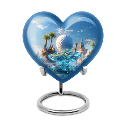 Blue Golf Promise Cremation Urns for Human Ashes - 10-inch, 200 cu in - Yatskia
