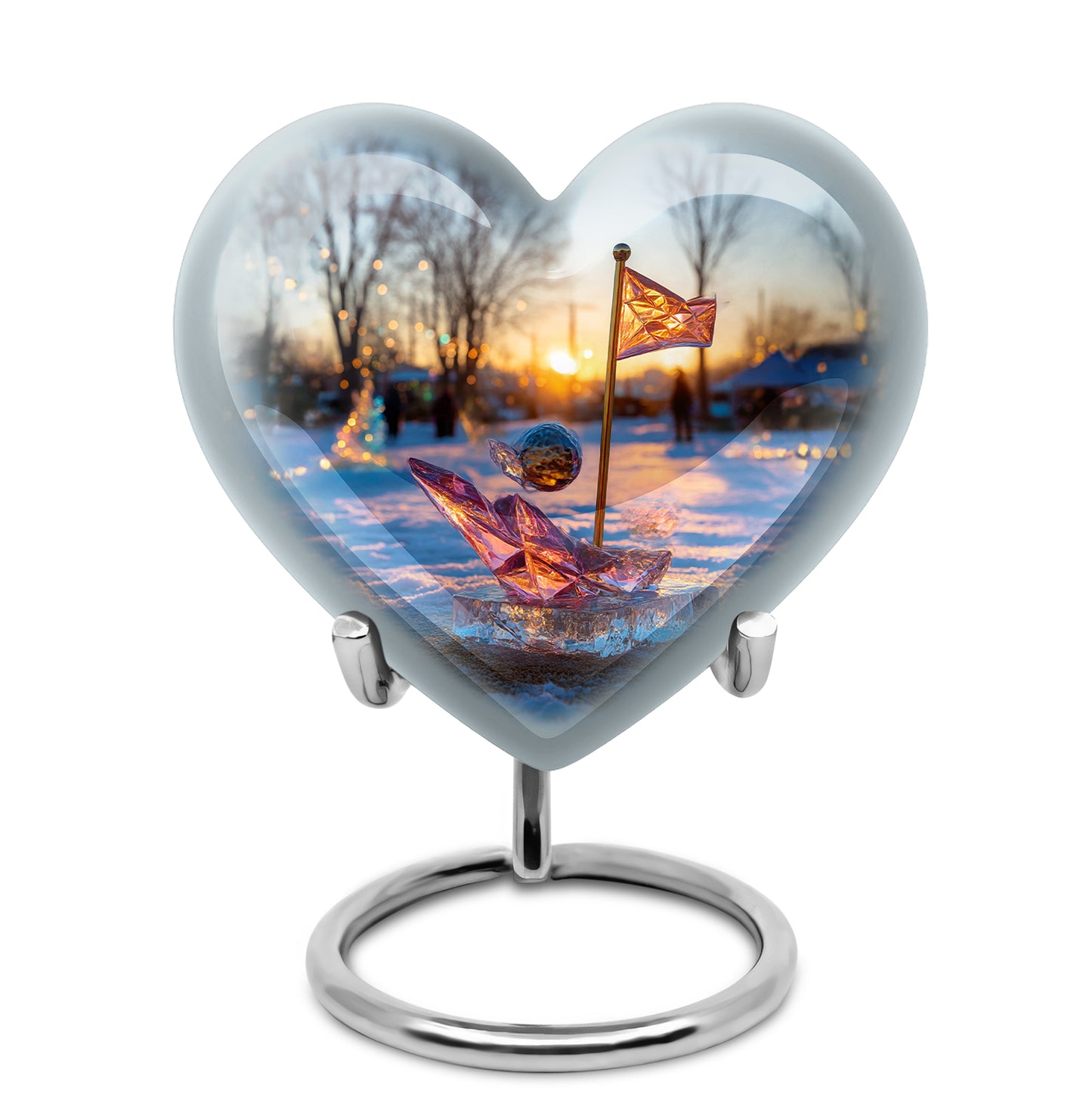 Personalized Blue Golf Cremation Urns for Ashes - Enchanting 10-inch - Yatskia