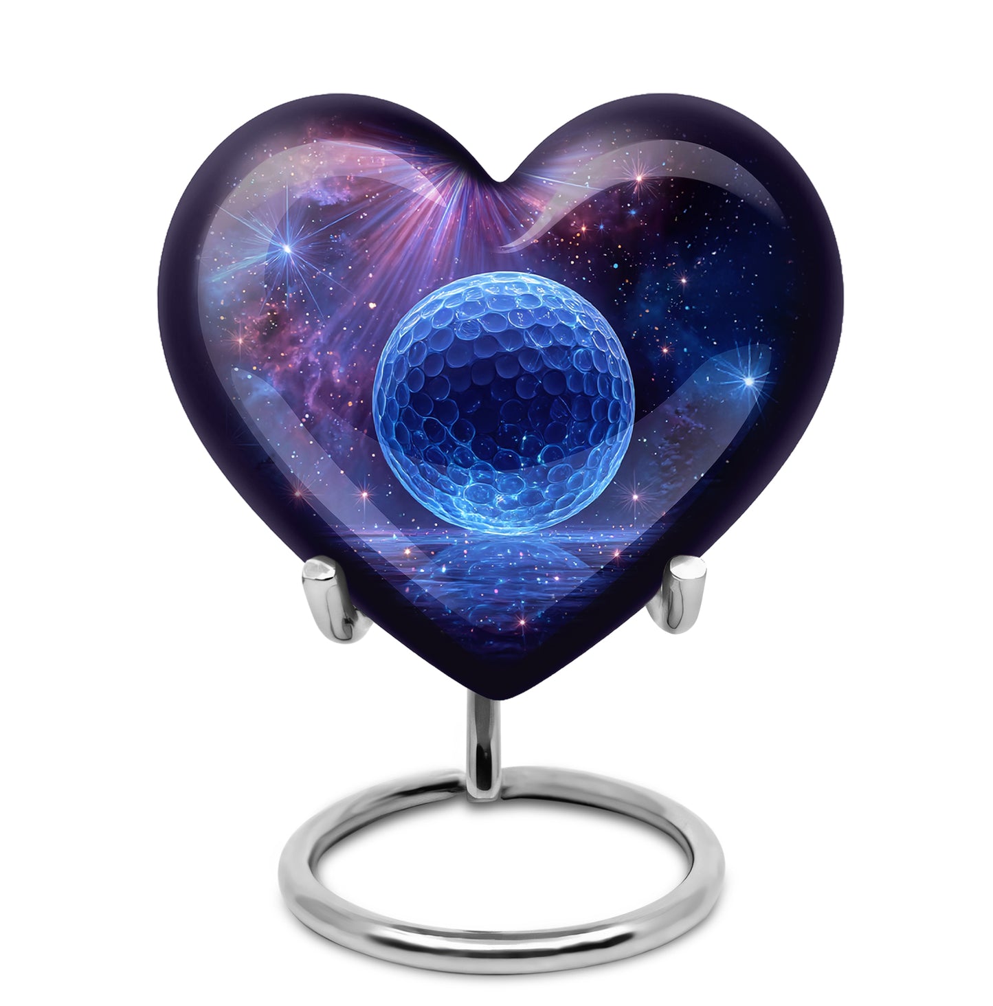 Personalized Refined Golf Cremation Urns - Purple 10-inch, 200 cu in - Yatskia