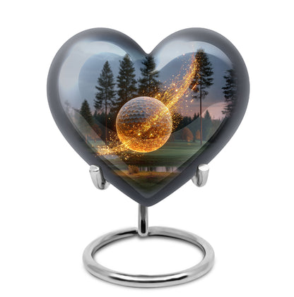 Harmonious Golf Cremation Urns for Human Ashes - Blue 10-inch - Yatskia