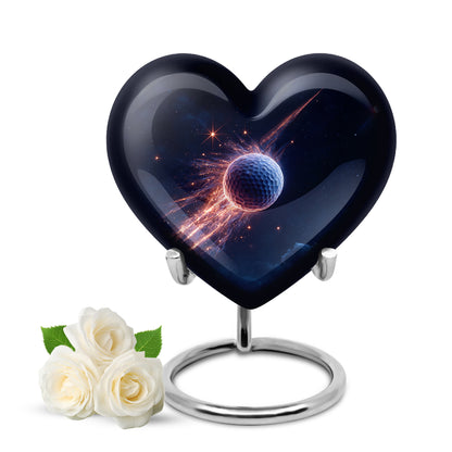 Dignified Blue Golf Cremation Urn for Ashes - 10-inch, 200 cu in - Yatskia