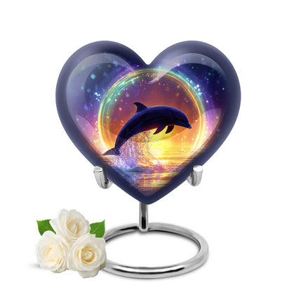 Blue Dolphin Cremation Urns - Imperial Promise 10-inch, 200 cu in - Yatskia