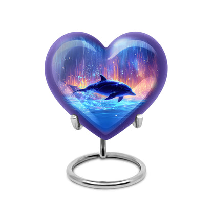 Personalized Blue Dolphin Cremation Urns for Ashes - Captivating 10-inch - Yatskia