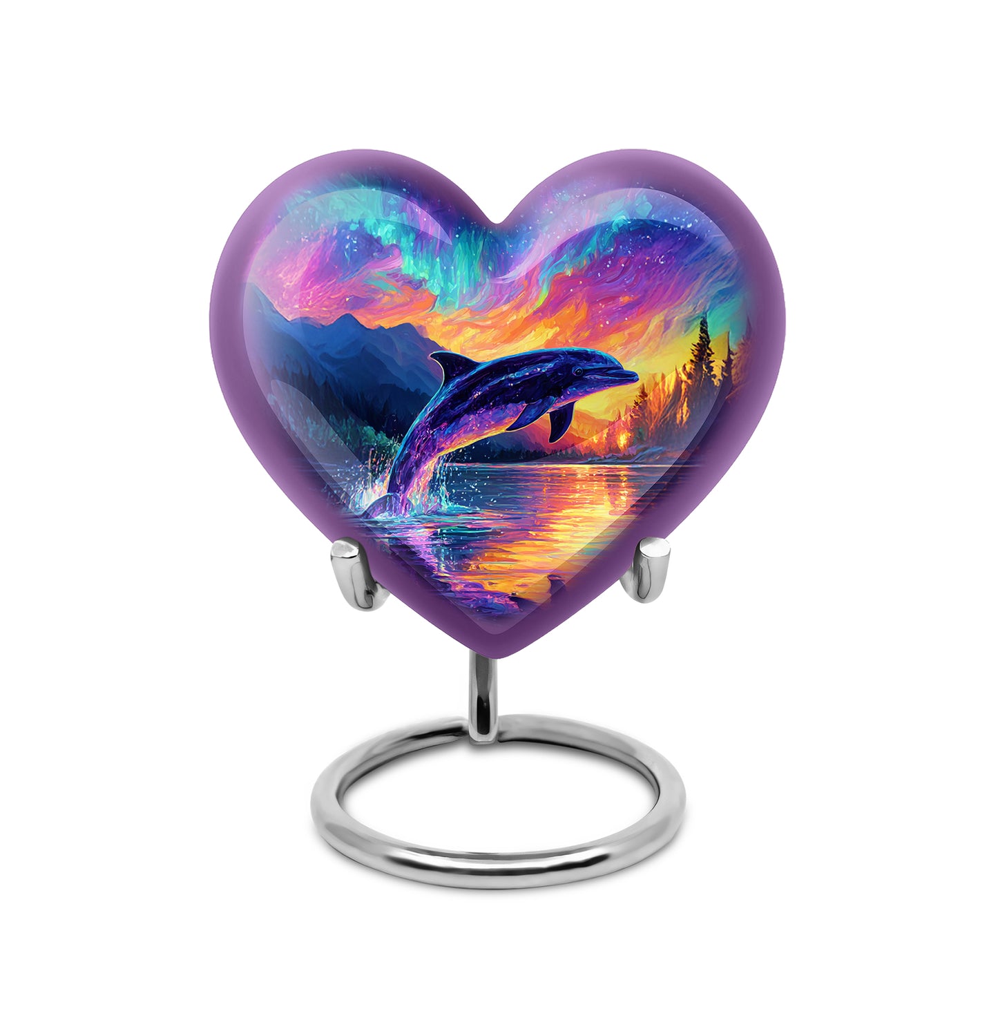 Personalized Blue Dolphin Cremation Urns for Ashes - Majestic 10-inch - Yatskia