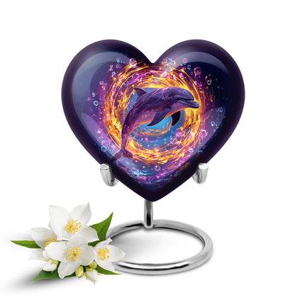 Personalized Blue Dolphin Cremation Urns for Ashes - Enchanting 10-inch - Yatskia