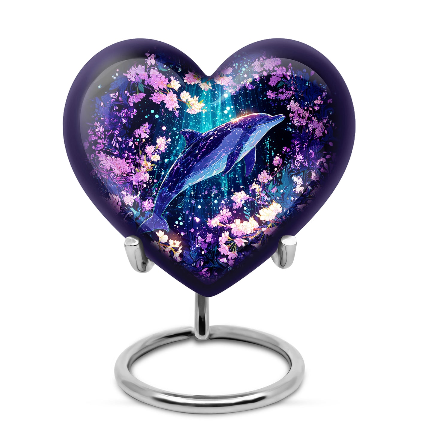 Personalized Blue Dolphin Cremation Urns for Ashes - Captivating 10-inch - Yatskia