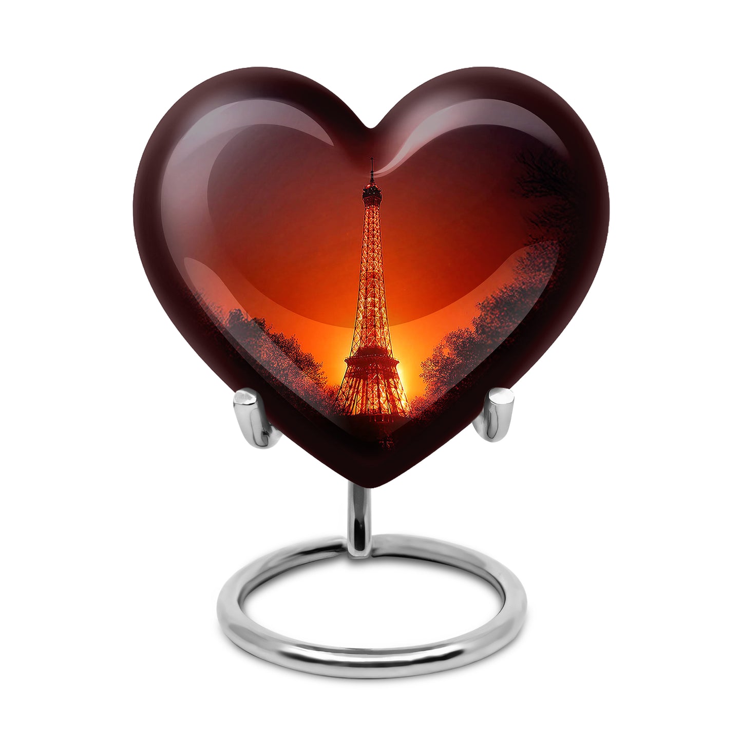 Distinguished Pink Eiffel Tower Cremation Urn for Ashes - 10-inch, 200 cu in - Yatskia