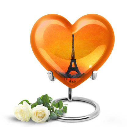 Personalized Gold Eiffel Tower Cremation Urns for Ashes - Transcendent 10-inch - Yatskia