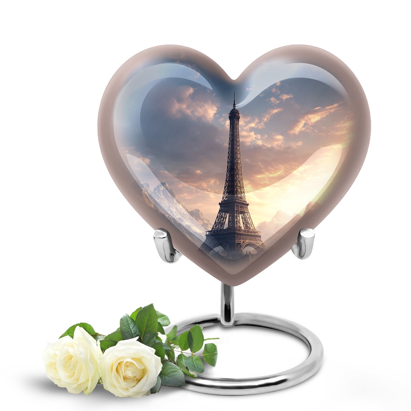 Blue Eiffel Tower Resting Place Cremation Urns for Human Ashes - 10-inch, 200 cu in - Yatskia